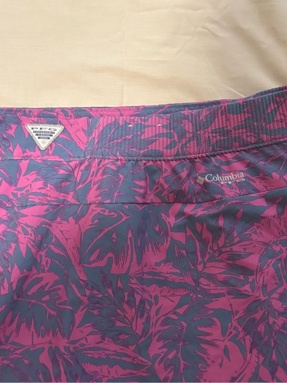 Columbia PFG Tropical Print Skort XXL Pink Purple Performance Golf Tennis - Picture 4 of 6